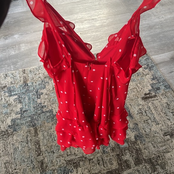 For Love and Lemons Red Polka Dot Ruffle Dress - Picture 9 of 12